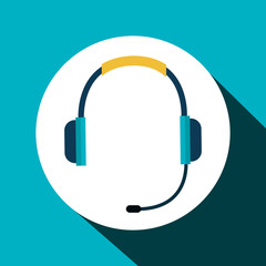 headset communication isolated icon vector illustration design