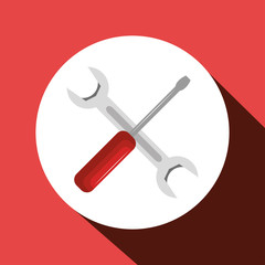 wrench and screwdriver tools isolated icon vector illustration design