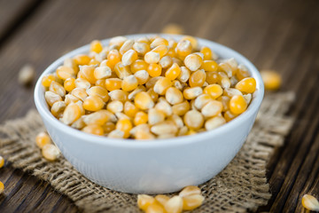 Dried Corn on a wooden table