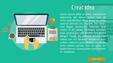 Creat Idea Conceptual Banner