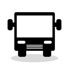 bus vehicle silhouette isolated icon vector illustration design