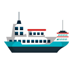 cruise ship isolated icon vector illustration design