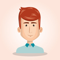 young man avatar isolated icon vector illustration design