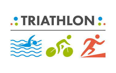 Vector cool logo for triathlon.