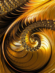 Abstract ornate spiral - digitally generated image