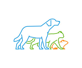 Fototapeta na wymiar Logo for pet shop and veterinary clinic.