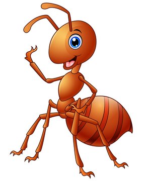 Happy ant cartoon