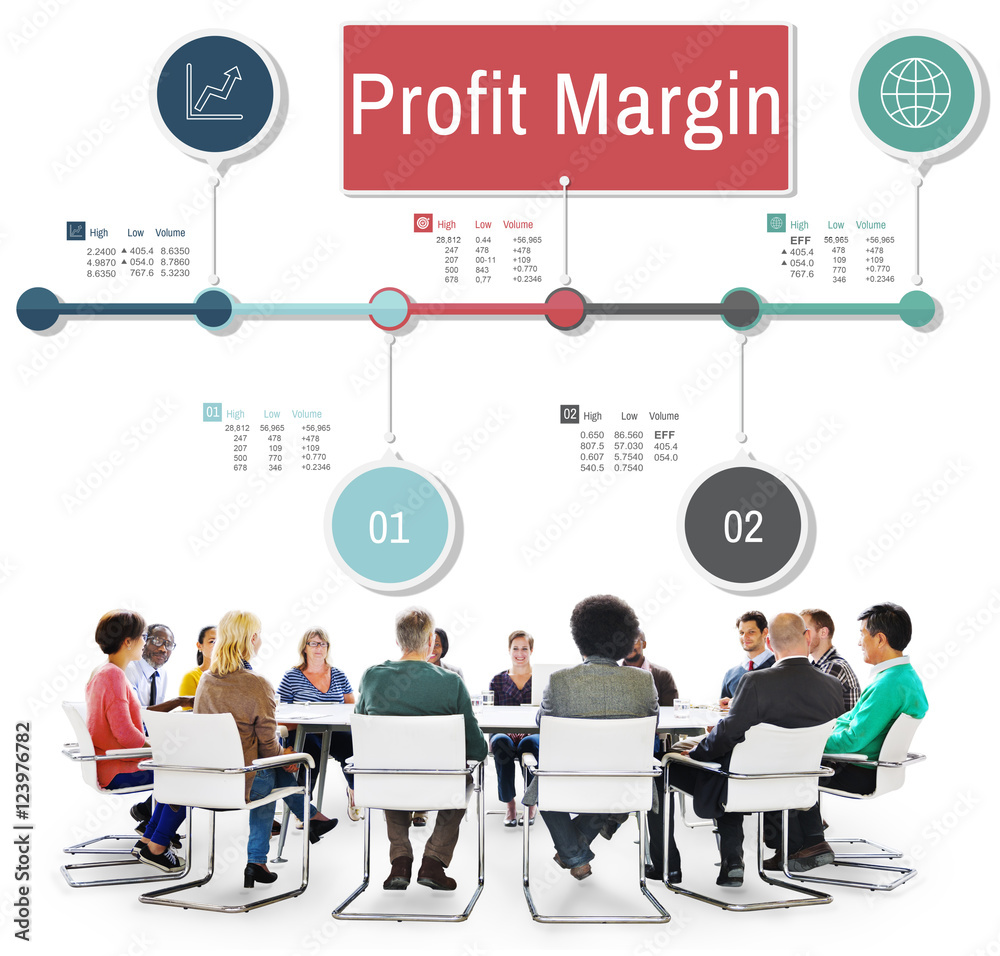 Sticker Profit Margin Finance Income Revenue Costs Sales Concept - Stickers