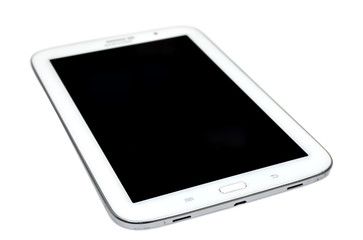 White tablet isolated on white background