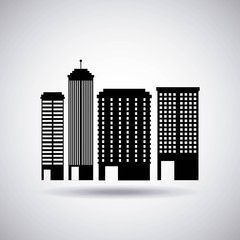 Obraz premium cityscape buildings skyline background vector illustration design