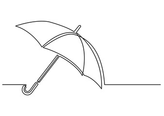 continuous line drawing of umbrella © OneLineStock