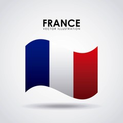 Fototapeta premium france flag classic culture vector illustration design