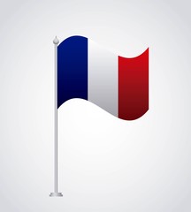 france flag classic culture vector illustration design