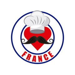 love france heart travel vector illustration design