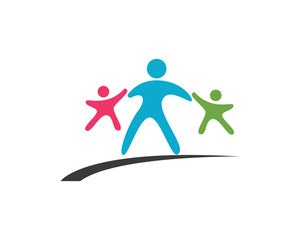Fototapeta na wymiar Community care Logo 