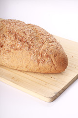  wheat bread isolated on white background