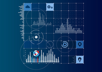 Obraz premium Digital user interface . Mixed media