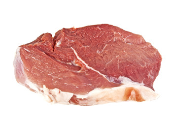 Raw meat isolated on a white background