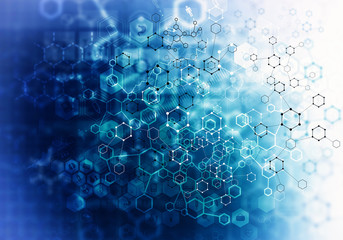 Medical abstract background . Mixed media