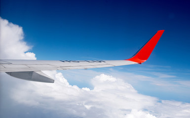 The wing aircraft in altitude during flight