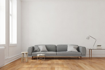 Platz für Leinwand an Wand über Sofa