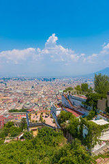 Naples (Campania, Italia) - Characteristic places of the biggest city of south Italy during the summer. Here the landscape from Castel Sant'Elmo