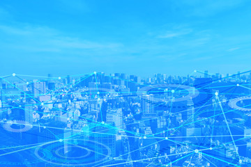 social network background blue