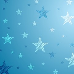 Bright blue starry background