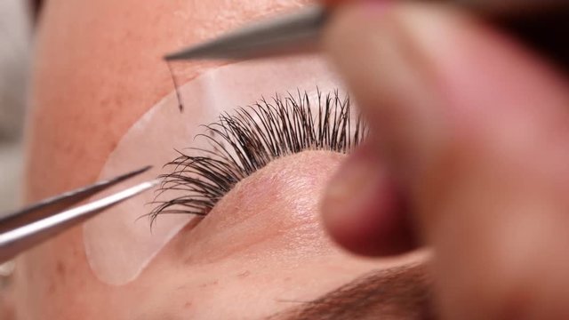 Woman Eye with Long Eyelashes