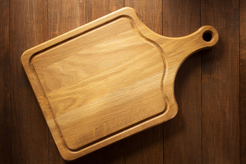 cutting board on wood