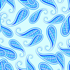 Paisley seamless pattern. Indian ornament. Vector illustration.