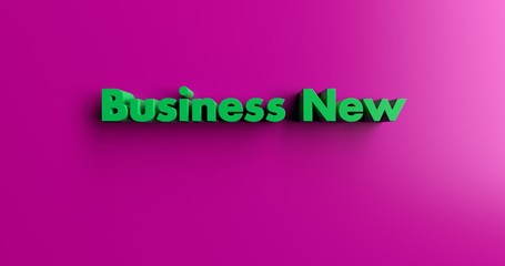 Business New - 3D rendered colorful headline illustration.  Can be used for an online banner ad or a print postcard.