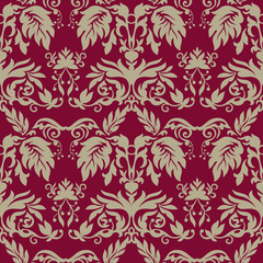 Vector Damask pattern design, Royal ornamental background