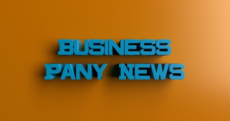 Business Pany News - 3D rendered colorful headline illustration.  Can be used for an online banner ad or a print postcard.