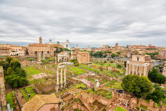panoramic views to roman forum