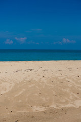 Fototapeta na wymiar Empty beach shot from the sand