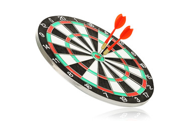 dartboard with darts