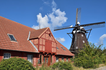 Plakat Alte Windmühle in Friesland