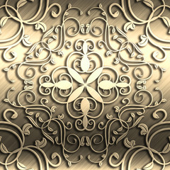 floral metal plate background