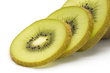 Close-up of sliced kiwifruit