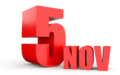 November 5. Text on white background.