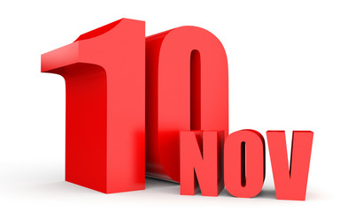 November 10. Text on white background.