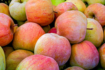 Background with lots of fresh apples