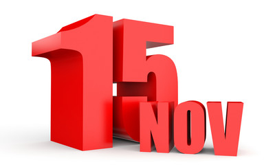 November 15. Text on white background.