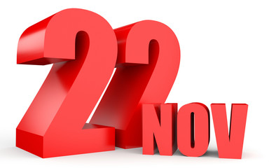 November 22. Text on white background.