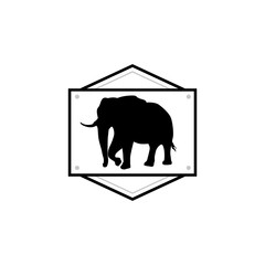 Big Elephant Vintage Style Logo Template