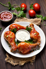 Roasted chicken drumsticks