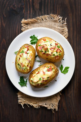 Baked stuffed potatoes