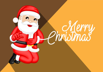 Happy Santa Christmas Greeting Template