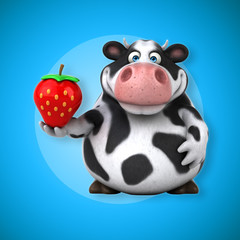 Obraz premium Fun cow - 3D Illustration